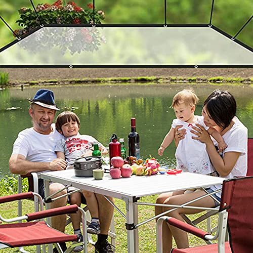 Lona de PE impermeable transparente de 4x5m para cubierta exterior de jardín 4