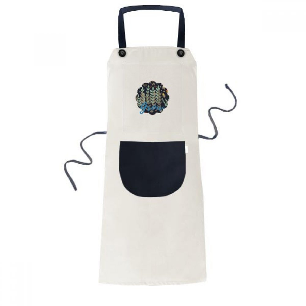 Tablier cuisine cadeau chef idée originale motif fleur et branche pour Noël anniversaire