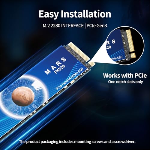 Image of Fikwot M.2 SSD 128GB NVMe SSD M2 2280 PCIe Gen3 x4, Up to 1100MB /s, Internal Solid State Drive for Laptop PC Desktop 3D NAND, FX520