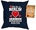 Produktbild Städte/Kinder/Deko-Kissen inkl. Spaß-Urkunde Thema Heimat: Ich bin in Berlin geboren deshalb bin ich einfach cooler wie du