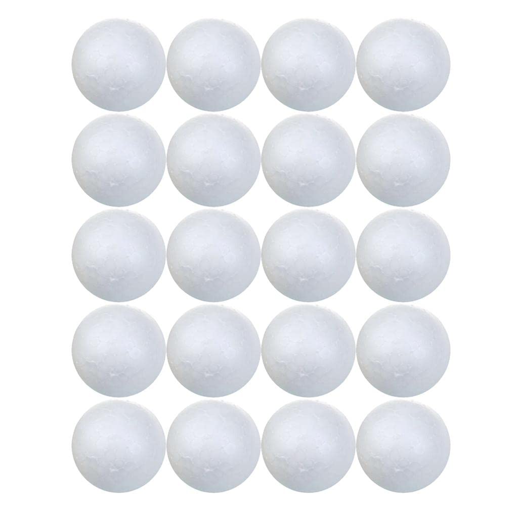20pc 7cm White Styrofoam Polystyrene Balls For DIY Craft Modelling Making