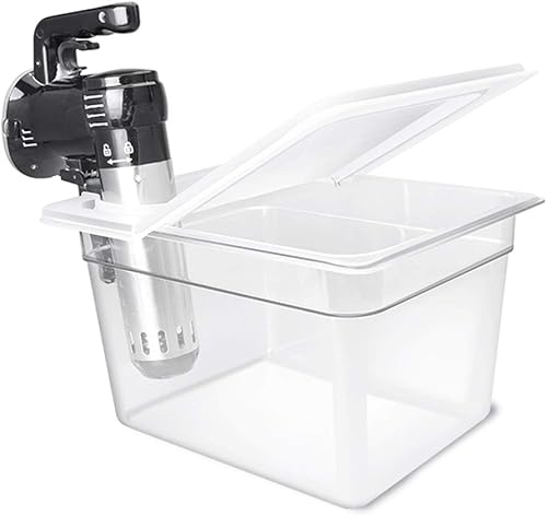 Miniatura 6 de Everie Recipiente Sous Vide de 12 cuartos con tapa plegable universal con bisagras, compatible con todos los modelos de Anova, Joule, Wancle, olla