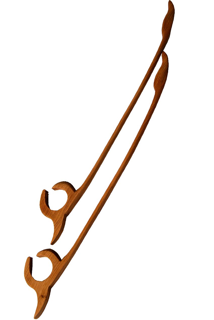 Mid-East Persian Santoor Hammers, Pair, Brown Wooden Hammers, 0.2 lbs