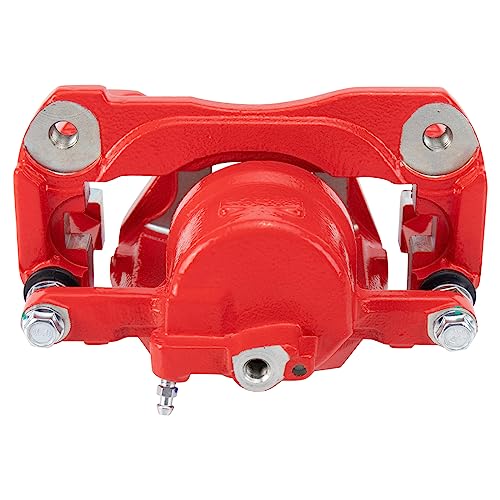 Image of TRQ Front Brake Caliper Set Painted Red Brackets Compatible with 2007-2012 Lexus ES350 2007-2011 Toyota Camry
