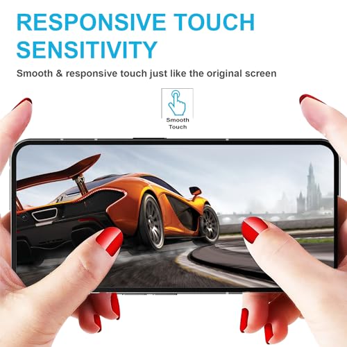 Image of Czartech Tempered Glass Screen Protector Compatible For Nothing Phone 2A / Nothing Phone 2A Plus (Black) Edge-To-Edge Protector Coverage with Easy Installation Kit