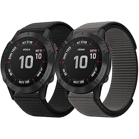 Strap Fenix 7X/Fenix 6X/Fenix 6X Pro/Fenix 5X/Fenix 5X Plus, 26mm Quick Drying Nylon Sports Strap for Fenix 7X Solar, Fenix 7X Sapphire Solar, Fenix 3, Fenix 3 HR, Fenix 3 Sapphire, D2 Delta PX Cover