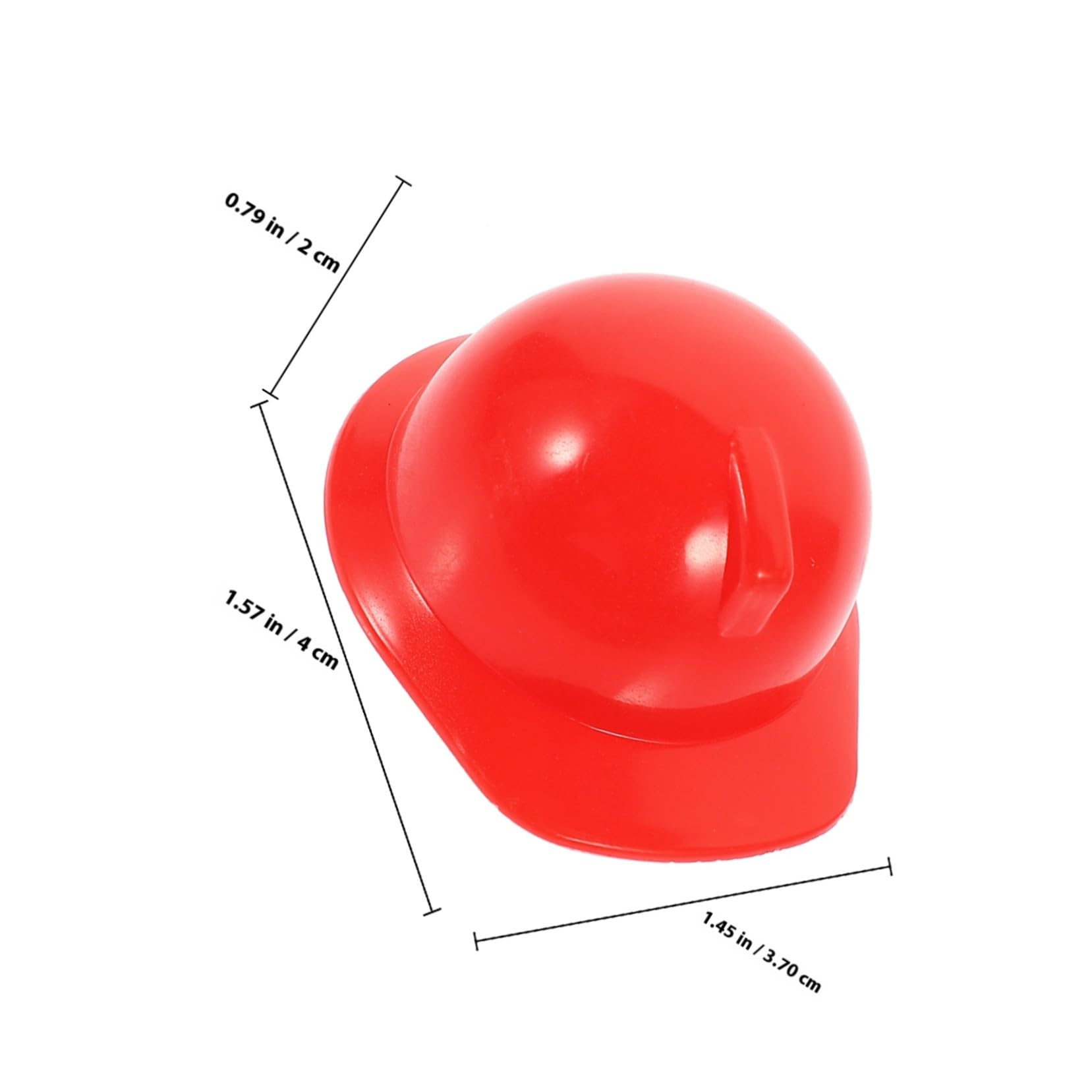 20 Piezas de Casco de Seguridad en Miniatura para Muñecas y Mascotas, Ligero de Plástico Rojo Diseño Multiusos para Decoración y Juegos
