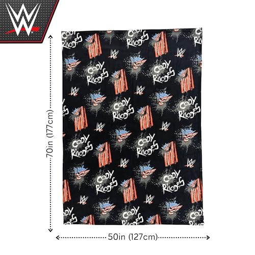 Image of WWE Cody Rhodes Main Event Champions Bedding Super Soft Throw Blanket, 70 in x 50 in, (Officially Licensed Product) By Franco