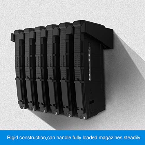 Solid ABS 6X Standard PMAG Wall Mount, Mag Holder, Home Magazine Storage Rack, 1 Pack - Thumbnail 2