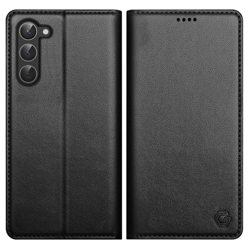 Kirnntca Handyhülle für Samsung Galaxy S23 5G Hülle Kartenfach Premium PU Leder Klapphülle Schutzhülle Standfunktion Tasche Flip Case für Samsung Galaxy S23 5G - Schwarz
