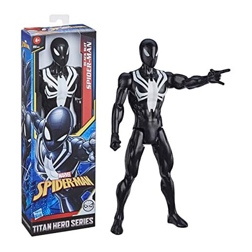 Marvel- Figura Spiderman Web Warriors Titan con 5 Puntos DE ARTICULACIÓN 30 CM Mod. SDOS, Color Multicolor. (Hasbro E73295L2)