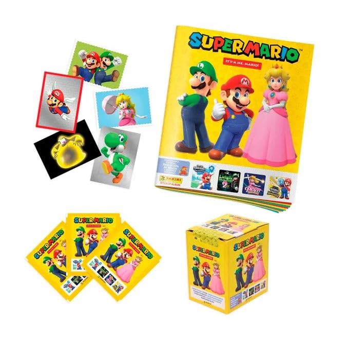 Panini Super Mario - It's A ME, Mario! Caja de 50 Sobres de Cromos + Álbum Coleccionista