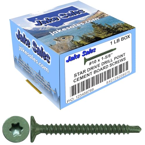 Jake Sales #10x1-5/8 Cement Board Torx Screws