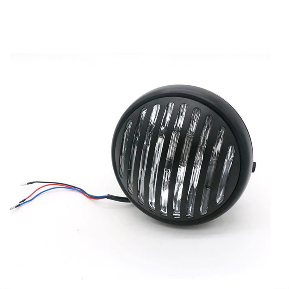 Riloer Phare à LED à grille à ailettes, Phare à LED à grille à ailettes pour moto