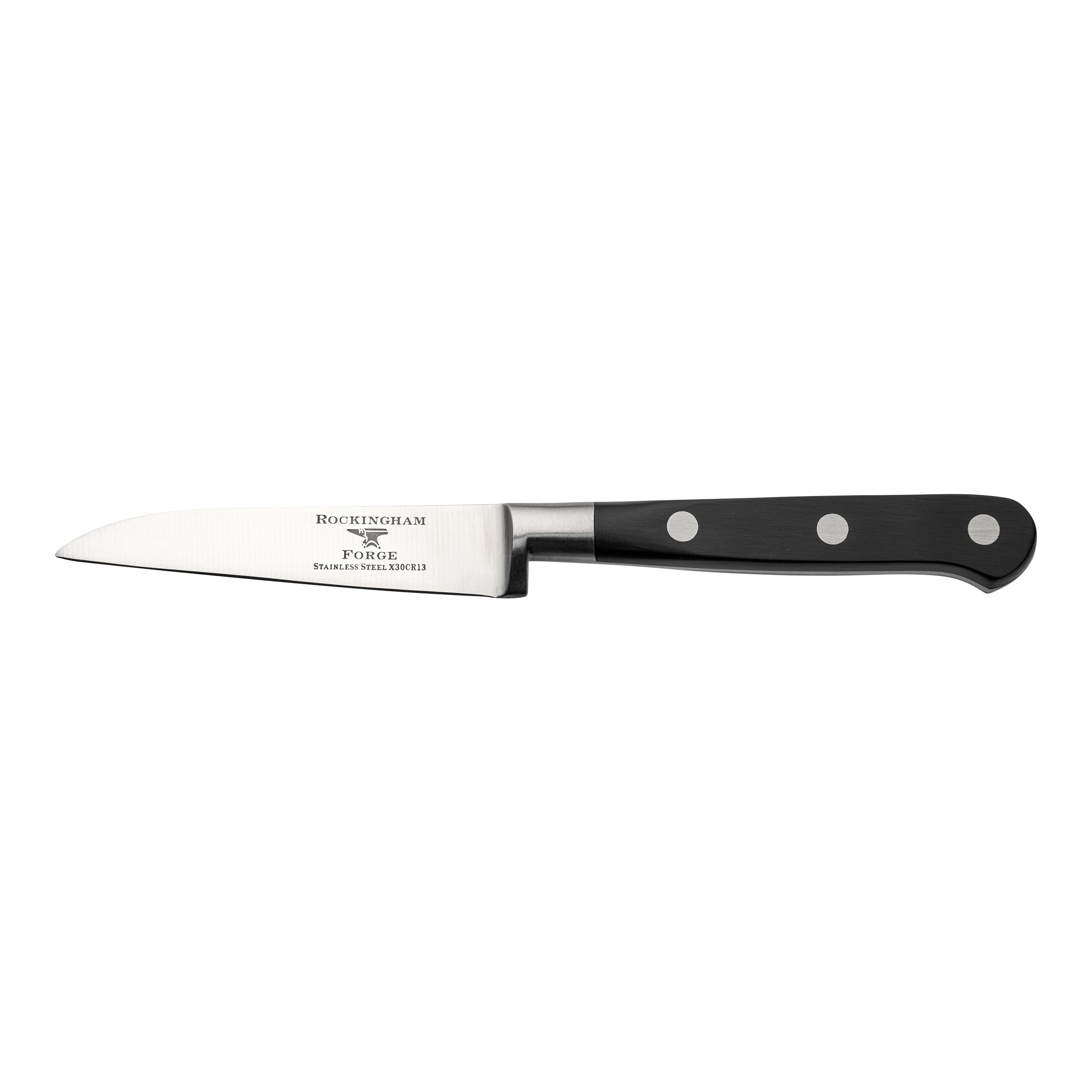 Rockingham Forge FRF 10cm Paring Knife, Fully Forged, Pakkawood Handle Black 9009PA