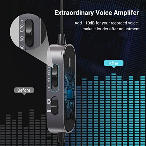 SMALLRIG Lavalier Lapel Microphone 3.5 MM, Omnidirectional Condenser Mic for iPhone/Camera/Android Smartphone, Recording Mic for Interview, Video - 3467