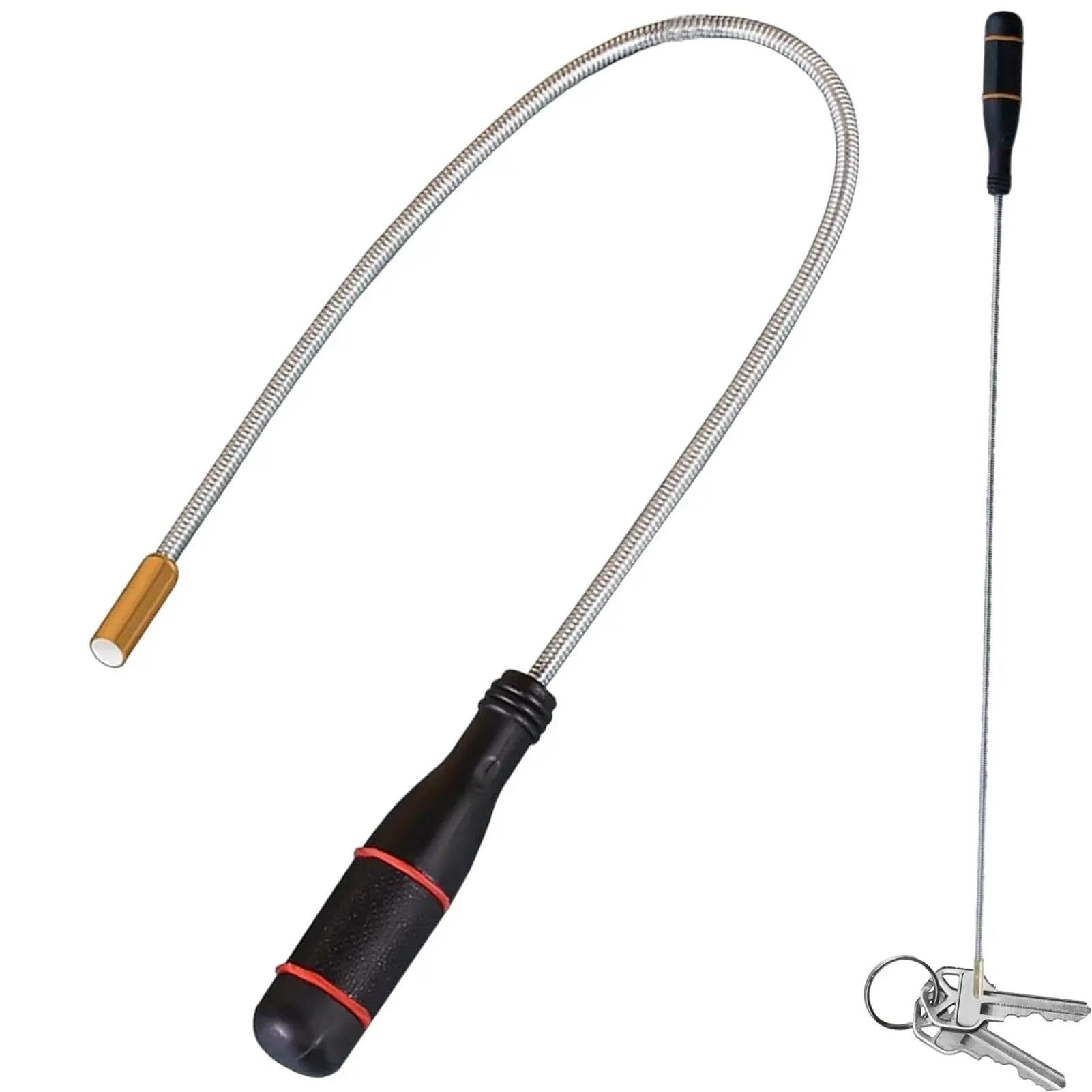 Outil de Ramassage Magnétique Flexible Outil de ramassage magnétique pliable, aimant Flexible antidérapant for le(16LB Black)