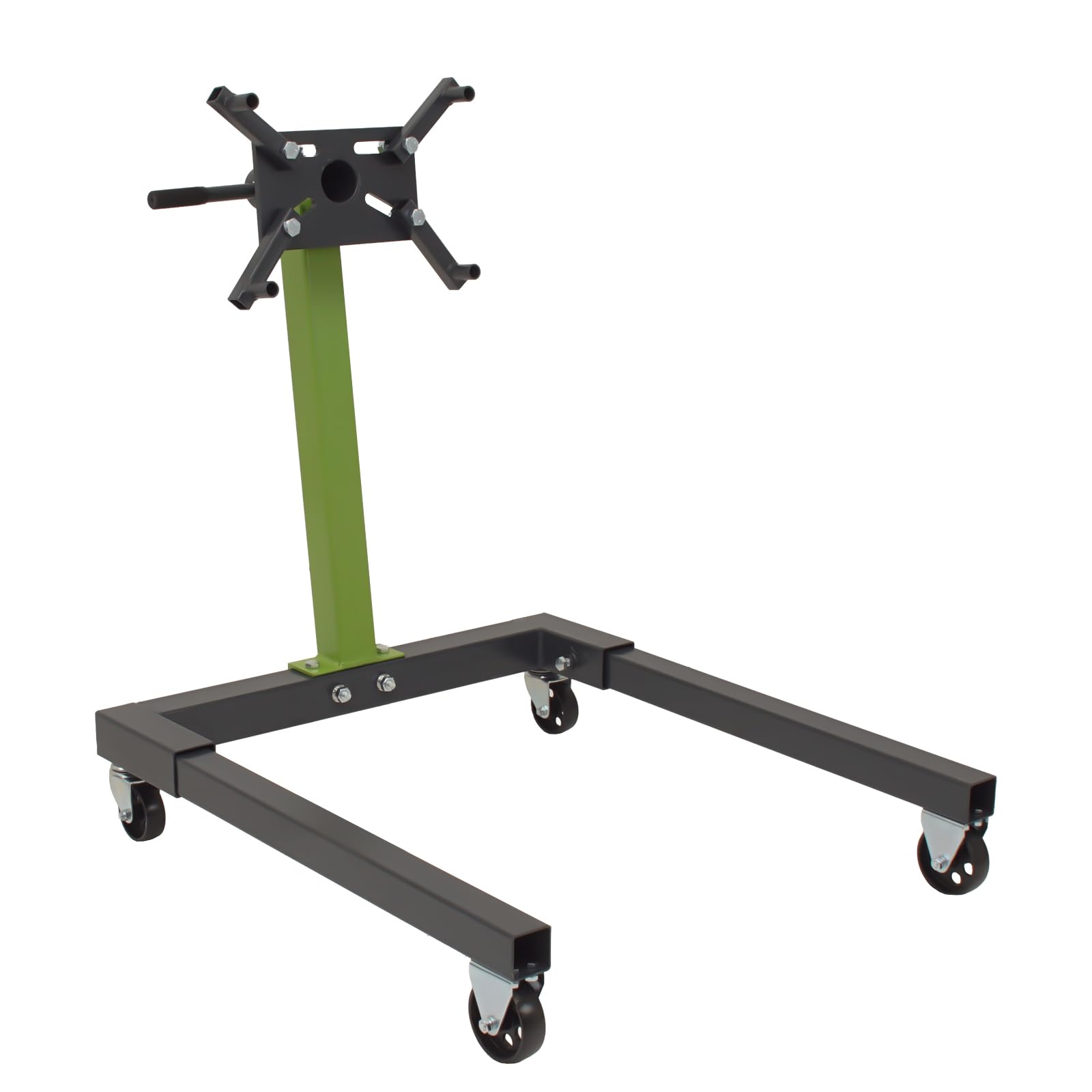 TRUTZHOLM Motorständer Stahl Tragkraft 900 kg 6 Lenkrollen Tragkraft 550 kg 2 Bockrollen 2 Lenkrollen 360° drehbarer Montagekopf Montageständer mit Flexibler Aufnahme für Motoren Getriebe (38637)