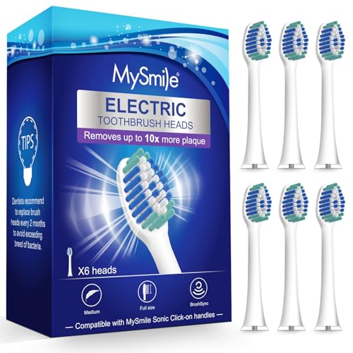 Brossettes MySmile pour brosse à dents électrique éliminant efficacement la plaque