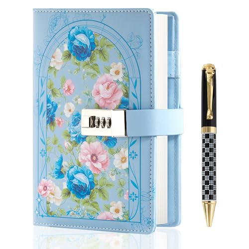 Carnet A5 ligné et coffret cadeau floral pour offrir un journal intime unique