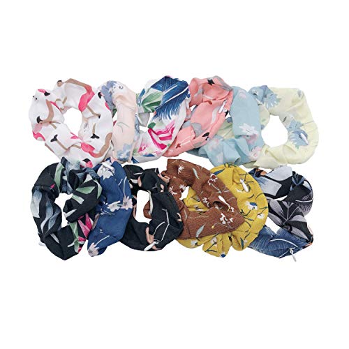 MSSD 12 Pcs With Pocket Zipper Soft and Comfortable Hair Bands Hair Ties Ropes Elastics Ponytail Holdersfor Women or Girls Hair Accessories