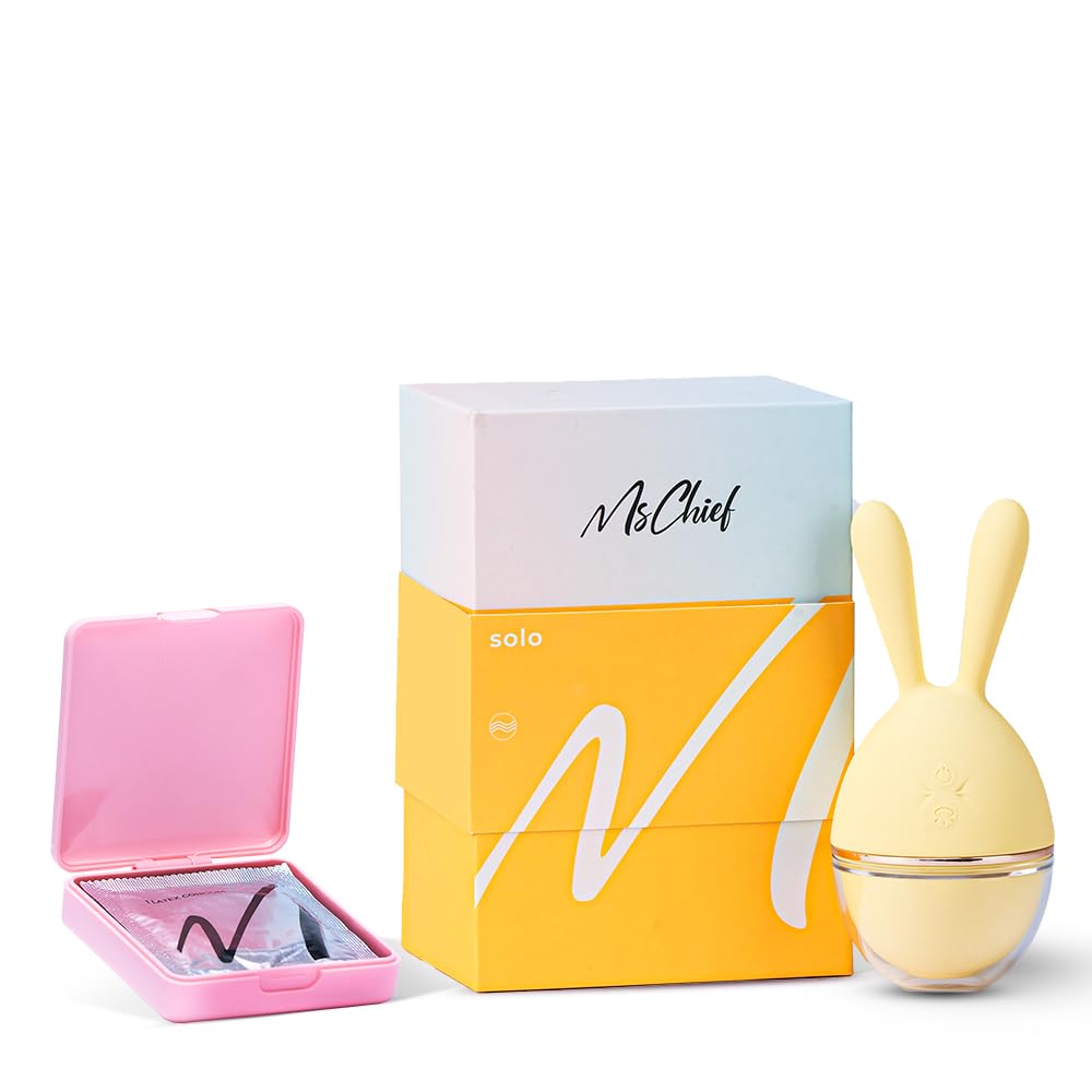 MsChief Mstery Condoms Compact Case and Solo Combo | Safe for Skin Women Friendly Condom | Fits 2 Condom Foils