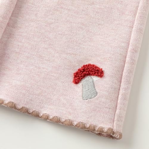 DAVE&BELLA Baby Girl Leggings Solid Ribbed Cotton Toddler Pants Kids Bell Bottoms Soft Running Dance Tights 18M-9Y3