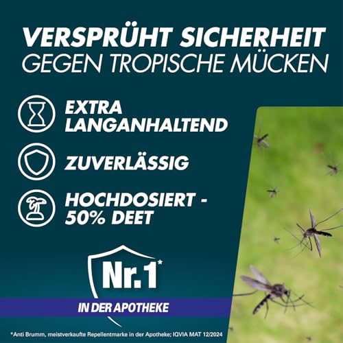 Anti Brumm Ultra Tropical Pumpspray, 75 ml: Insekten-Repellent für effektiven Schutz gegen Mücken und Zecken, Mückenspray mit DEET