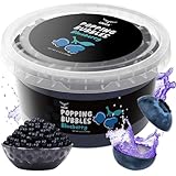 Blueberry Popping Boba Pearls, Premium Boba Popping Pearls with Real Fruit Juice Bursting Boba Pearls Popping Bubbles Instant Tapioca Pearls for Bubble Tea Kit Boba Tea Kit for Kids (1 Pack x 17oz)