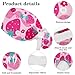 otnrnondcl Flowers Strawberry Breathable Working Cap with Button, Bow Hair Scrunchy, One Size Fits All for Woman