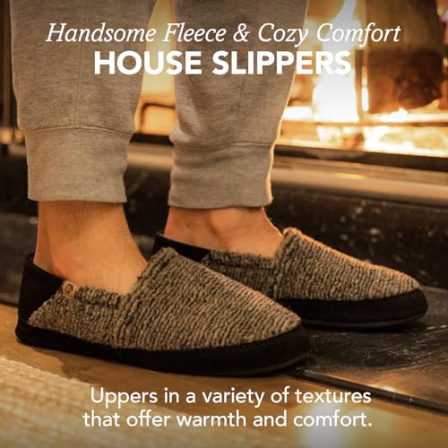 Acorn Men's Moc Slippers with Memory Foam Insole Suede Sidewall and Rubber Outsole (Tex/Polar)4