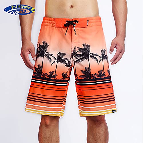 Palmwave Hawaiian Microfiber, 4-Way Stretch Boardshorts - Multiple Pockets2