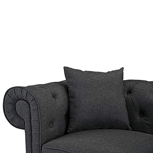 Divano Roma Furniture Classic Large Sofa | Dark Grey #TOP2