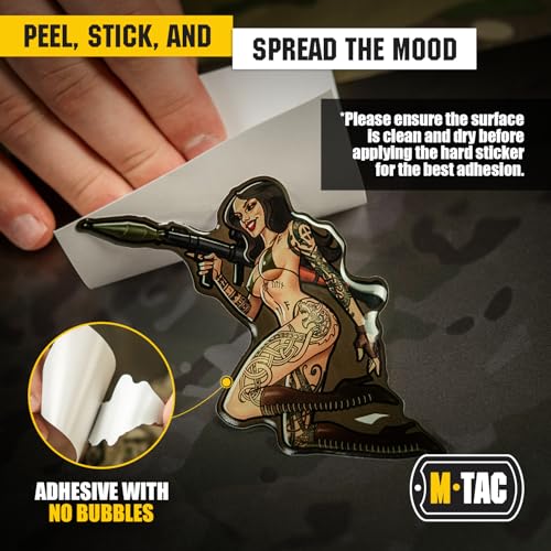Image of M-Tac Morale Sticker Tactical Girl - 3D Tactical Military Sticker for Laptop, Tablet, Phone, Notebook, Car Bumper, Hard Hat (№9 RPG Skandinavik)