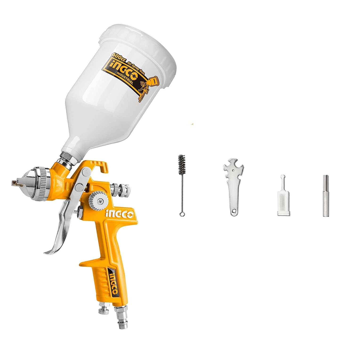 Ingco Paint Spray Machine, Air Spray Gun, 600 Cc Paint Capacity, Suitable For Finishing Coat (Multicolor) (B0D53X9N1B) Amazon Price History, Amazon Price Tracker