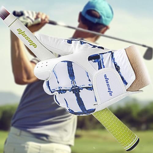 Guantes de golf de cuero genuino para hombre con diseño camuflaje de piel de cordero 5