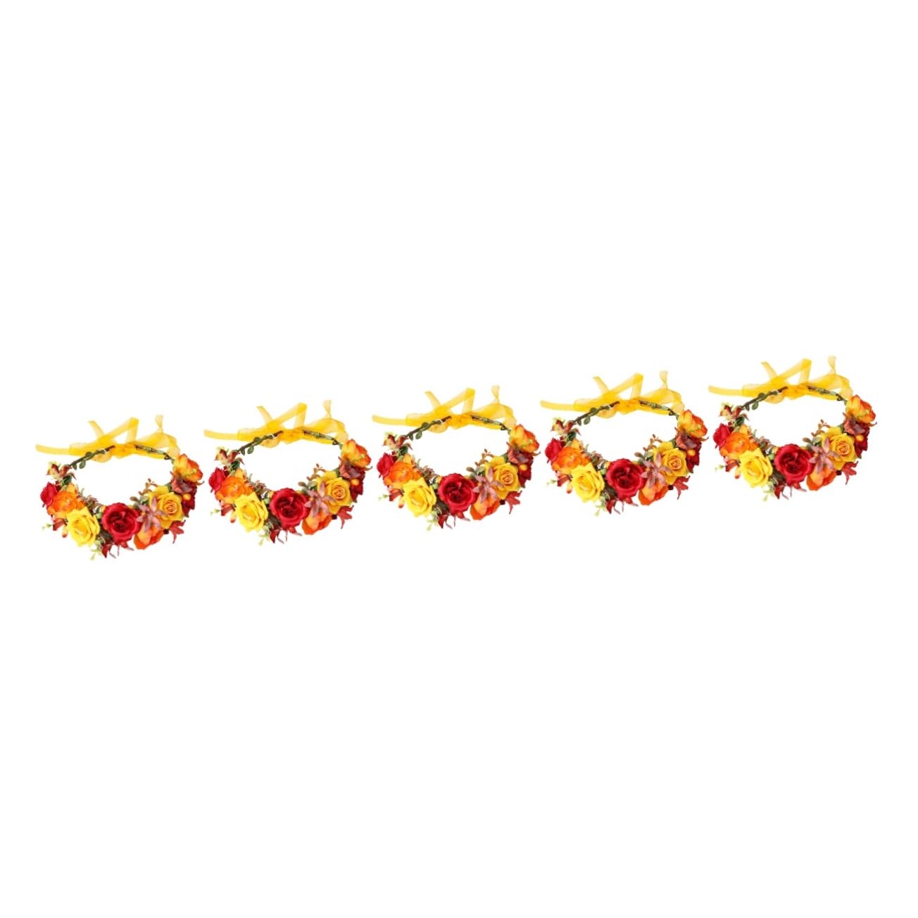 FRCOLOR 5 Pz Per Con Fiore Di Simulazione Per Ghirlanda Di Fiori Rosa Artificiale Copricapo Femminile Cerchietti Di Fiori Di Rose Finte Tessuto Ragazza Sposa