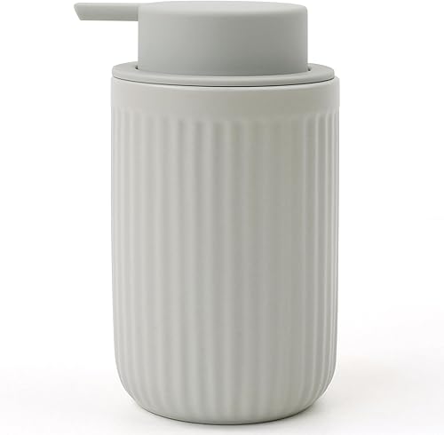 Miniatura 7 de BosilunLife Dispensador de jabón de manos para platos, dispensador de jabón líquido caqui para baño, Decro, dispensador de platos de cocina de Bomba