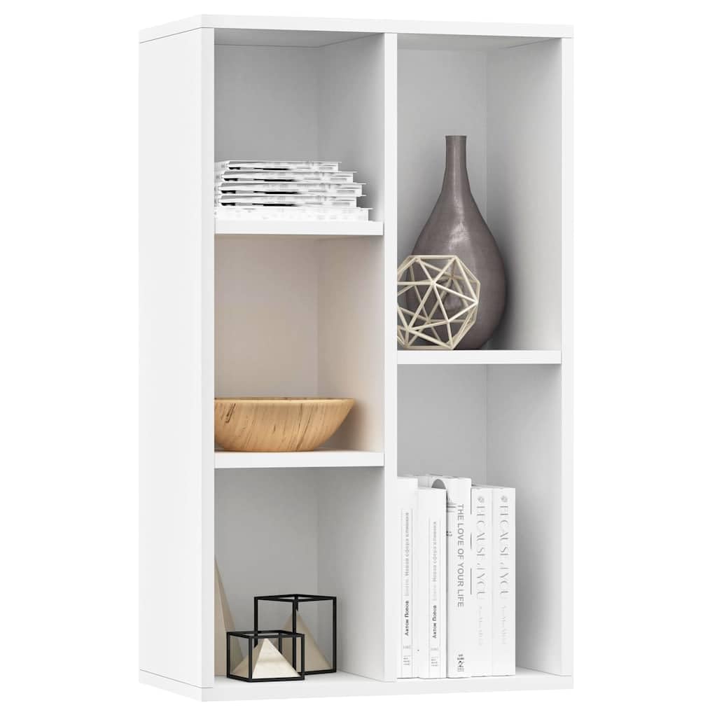 vidaXL Bibliothèque/Buffet, Meuble de Rangement avec Compartiment, Armoire à Livres Salon Intérieur, Moderne, Blanc Bois d’Ingénierie