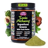 Dragon Herbs Tonic Alchemy Superfood Greens Powder with 91 Ingredients: Tonic Herbs, Ashwagandha, Mushrooms...
