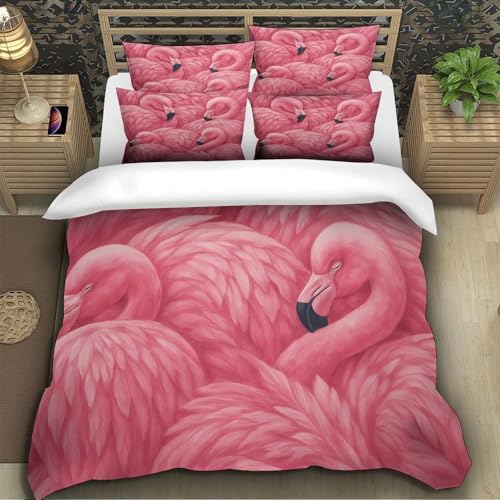 Housse de couette microfibre résistante hypoallergénique rose à fermeture éclair King