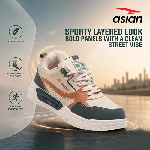 Image of ASIAN Shadow-02 Sneakers for Men | Cushioned Insole, Anti-Slip Outsole & Premium Stylish Design | Trendy Casual Sneakers for Gym