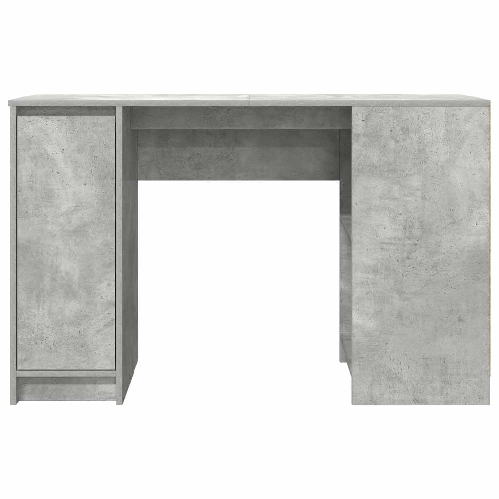 Scrivania in legno grigio cemento, 120 x 42 x 76 cm, scrivania da ufficio con piano da scrivania per laptop, monitor, tastiera e documenti, home office e ufficio