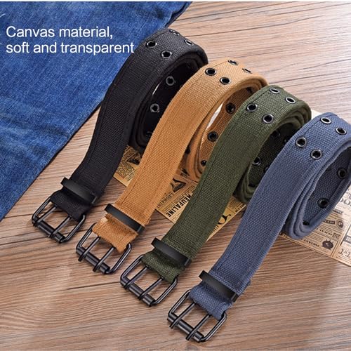 Adjustable Double Pin Buckle Belt Canvas Belt Hot Girls Women Waist Belt For Coat Skirts Jeans Decorative3