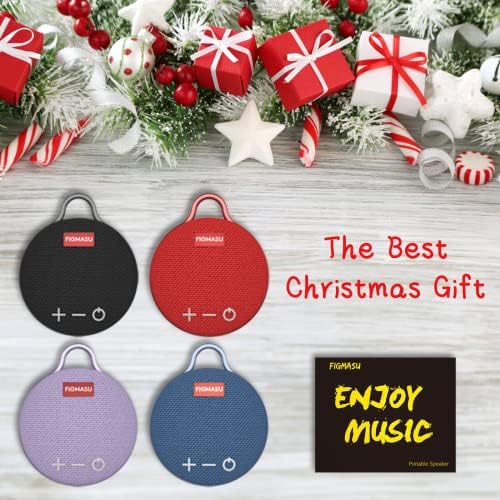 FIGMASU Portable Bluetooth Speaker, Outdoor Waterproof Speakers, 24H Playtime, Enhanced Bass, Improved Durable Fabric Material, Mini Shower Speaker, for Home Travel (Blue)