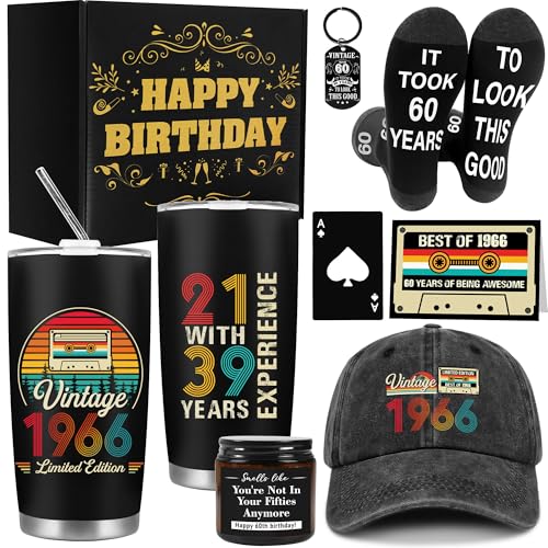 MOIZYNG 60th Birthday Gifts for Men, Vintage 1966 Birthday Gift
