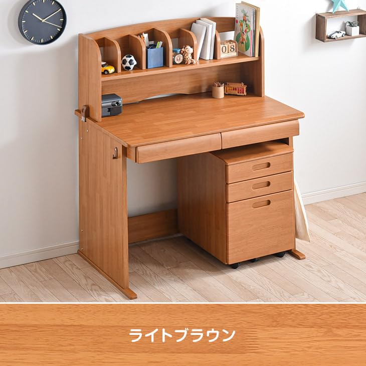 大きくなっても使えるコンパクトデスク3点セット（デスク・ワゴン