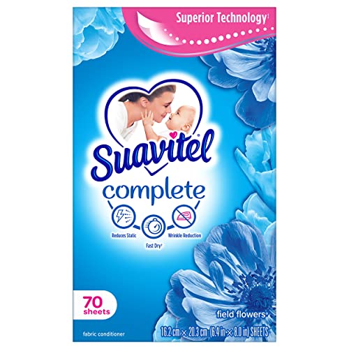 Suavitel Feuilles adoucissant tissu sécheuse fleurs champs 70 unités
