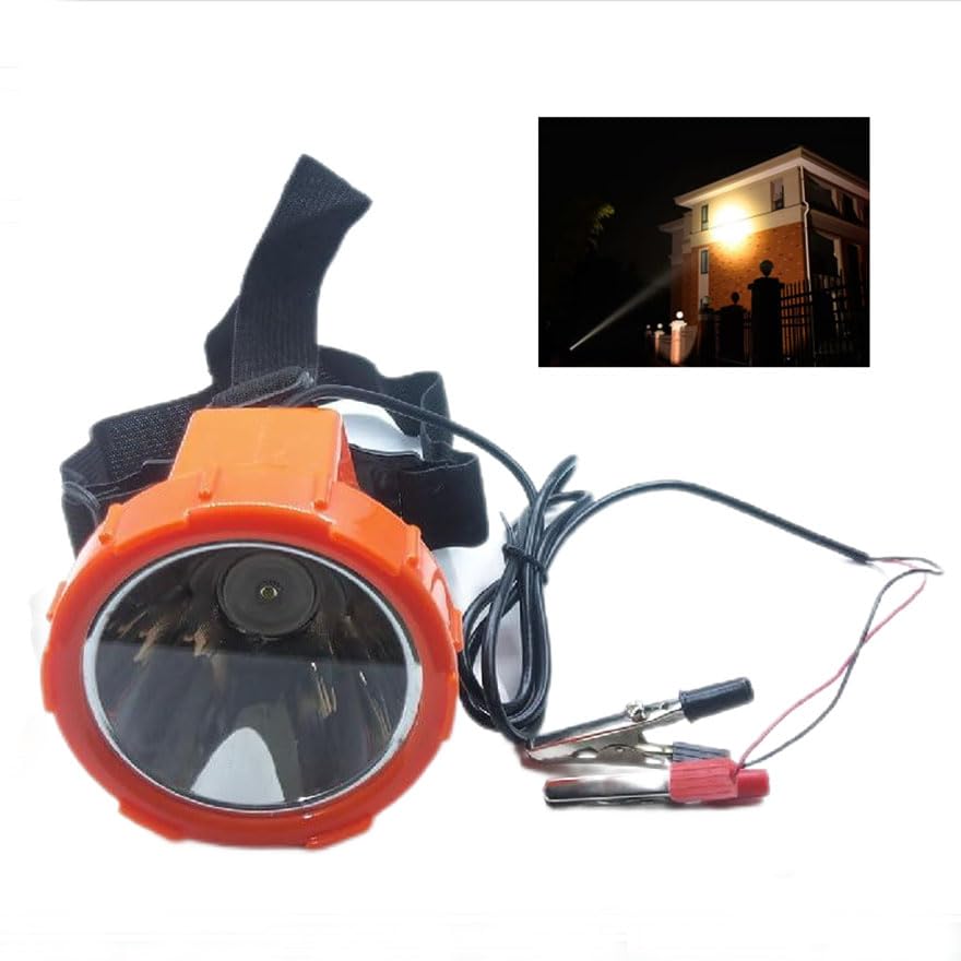 Linterna frontal de clip DC 5-12V 10W luz cálida senderismo