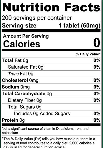 Good Good Stevia Tablets 200 Count Tablets - Vegan, Keto, Zero Calorie